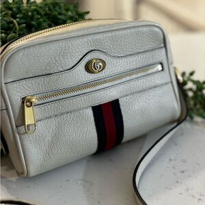 Gucci ivory Leather Crossbody Shery line mini bag